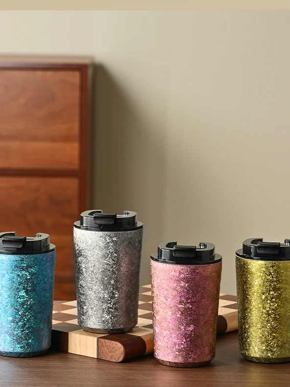 

Новая титановая кофейная кружка 2025 года: эстетичная, люксовая, для женщин, термоизолированная, антибактериальная, Fren Lo