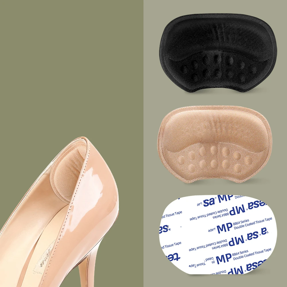 1-2 Pair Shoe Heel Pads Anti Slip Heel Grips Self Adhesive Cushions for High Heels Sneakers Prevent Heel Slipping