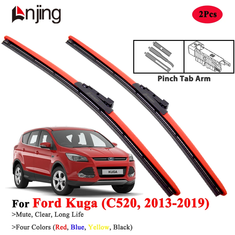 

LNJING Red Wiper Blades For Ford Kuga C520 2013-2019