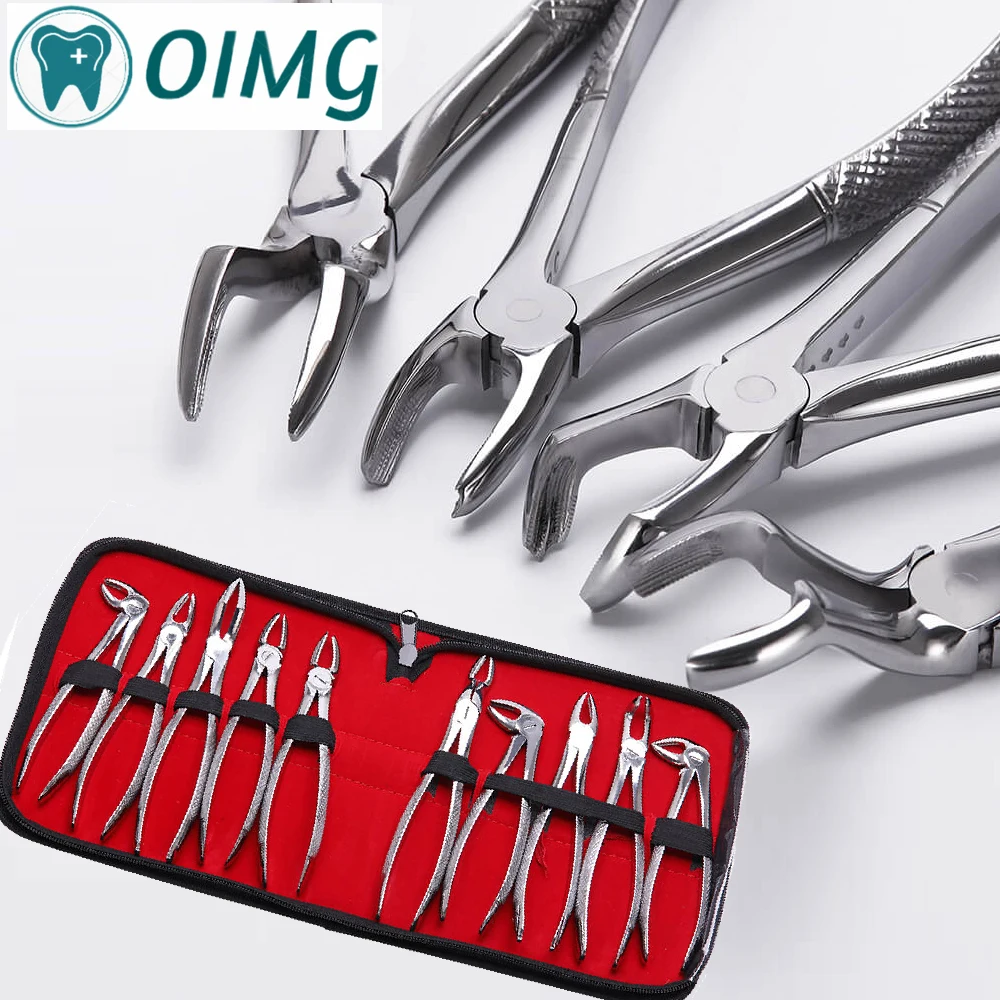 Dental Forceps Tooth Extraction Forcep Pliers Kit 7pcs for Child&10pcs for Adult Stainless Steel Orthodontic Dental  Tools