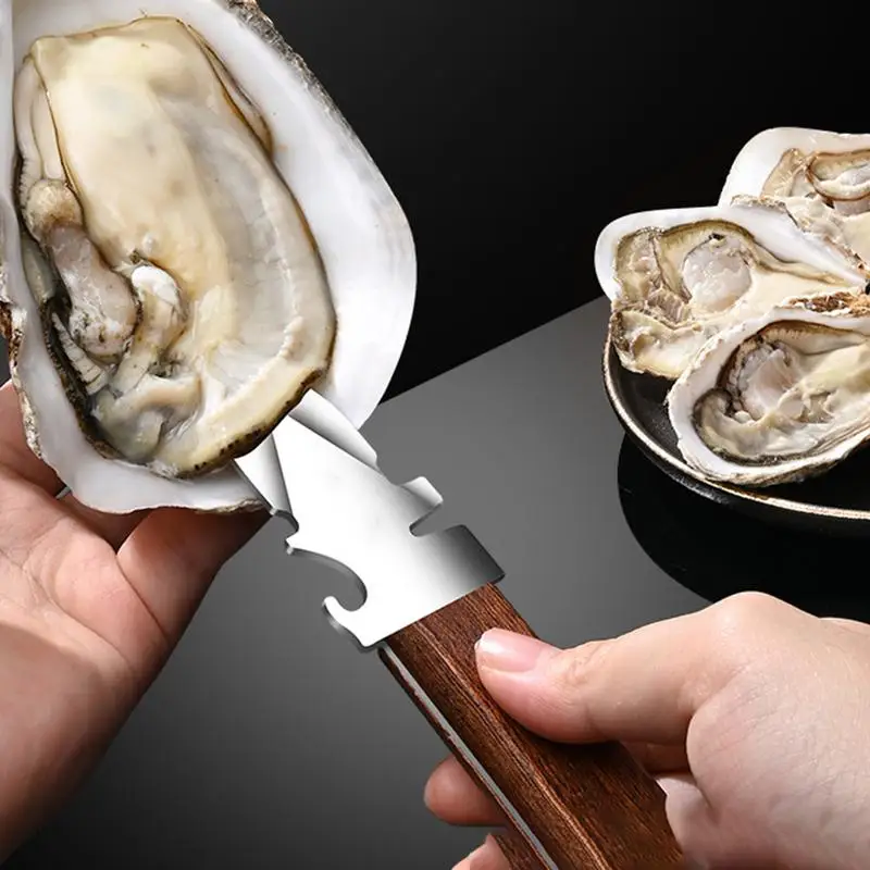 Stainless Steel Clam Opener for Oyster Clam Toadfish Crab Shells Oyster Knife Sharp-edged Shucker Shell Seafood Opener Tool