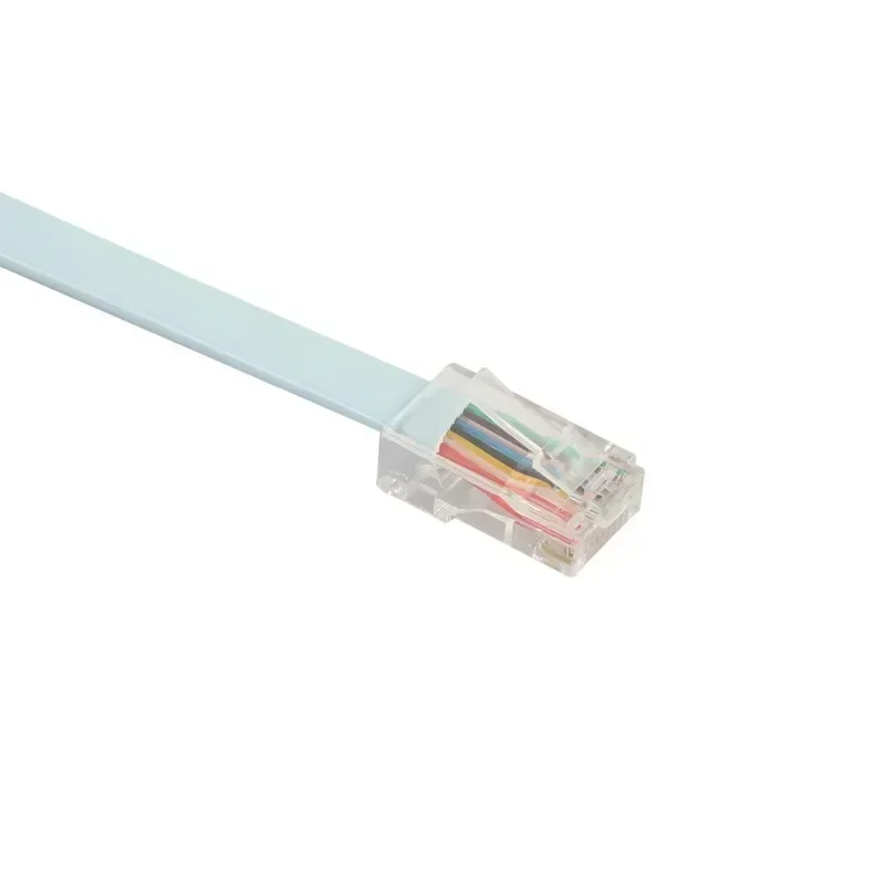 كابل وحدة التحكم USB RJ45 Cat5 إيثرنت إلى Rs232 DB9 COM منفذ تسلسلي أنثى أجهزة توجيه كابل محول الشبكة أزرق