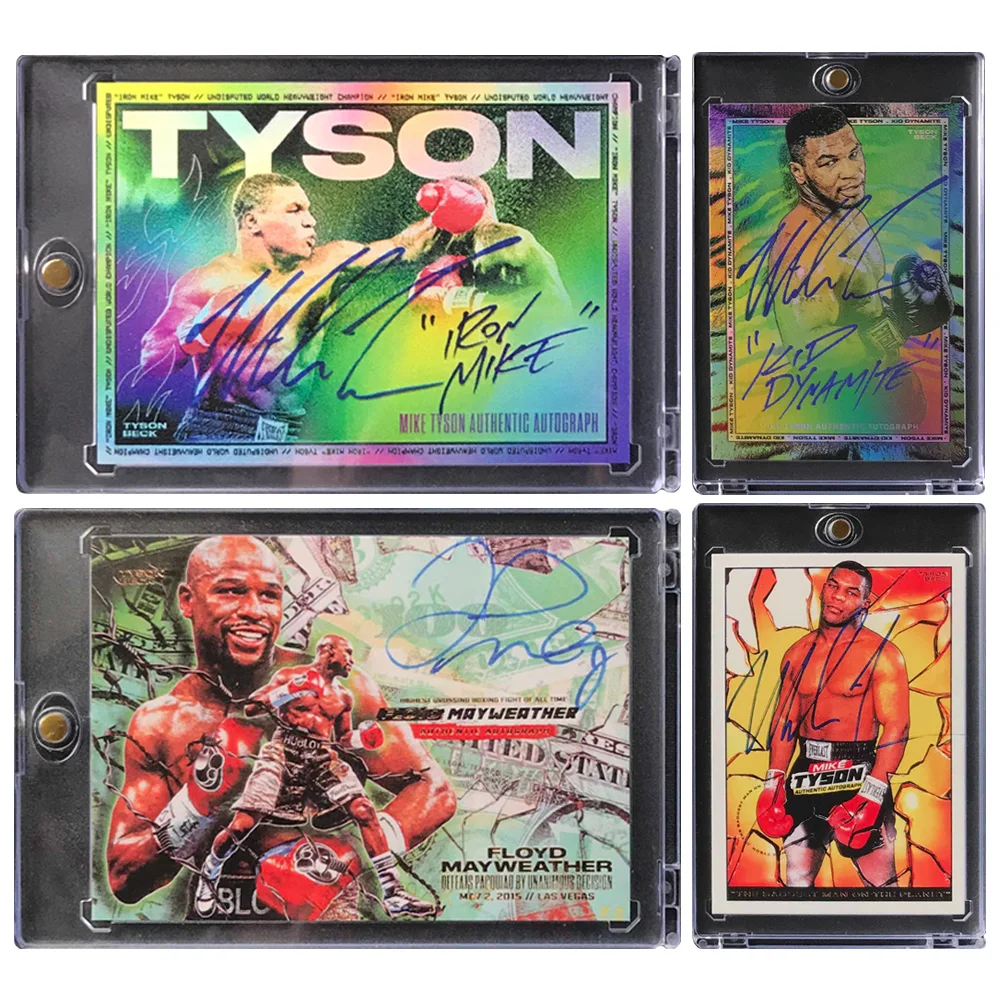 

PANINI DIY homemade 2022 Boxing Collectible Card Brick Mayweather Signature Laser Textured Glitter Christmas birthday gift