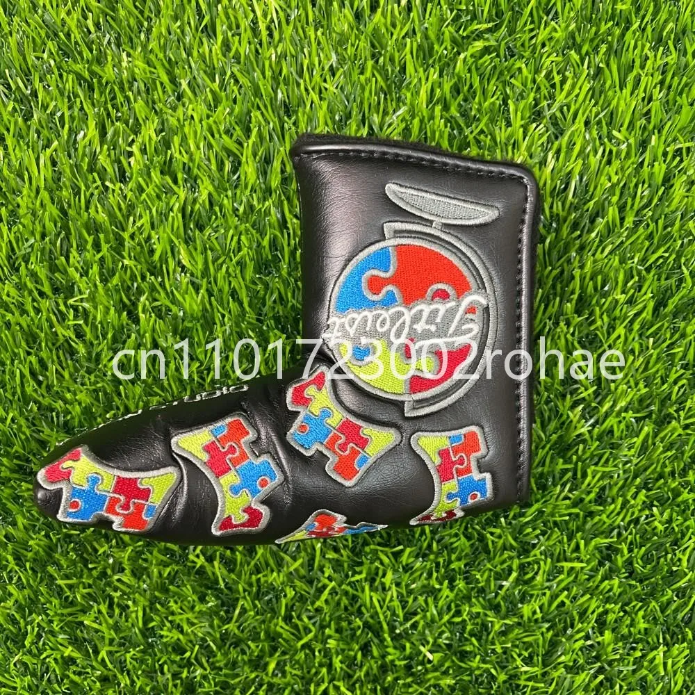 

Golf Mallet Putter Cover - black L-Shape Headcover, Universal Fit for Blade Putters