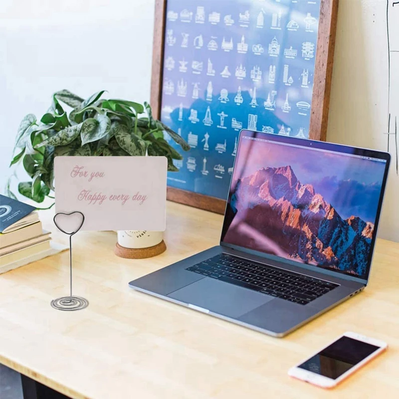 40Pcs Place Card Holders Metal Table Number Holders Name Card Holders Memo Clip For Wedding Party Office Desk