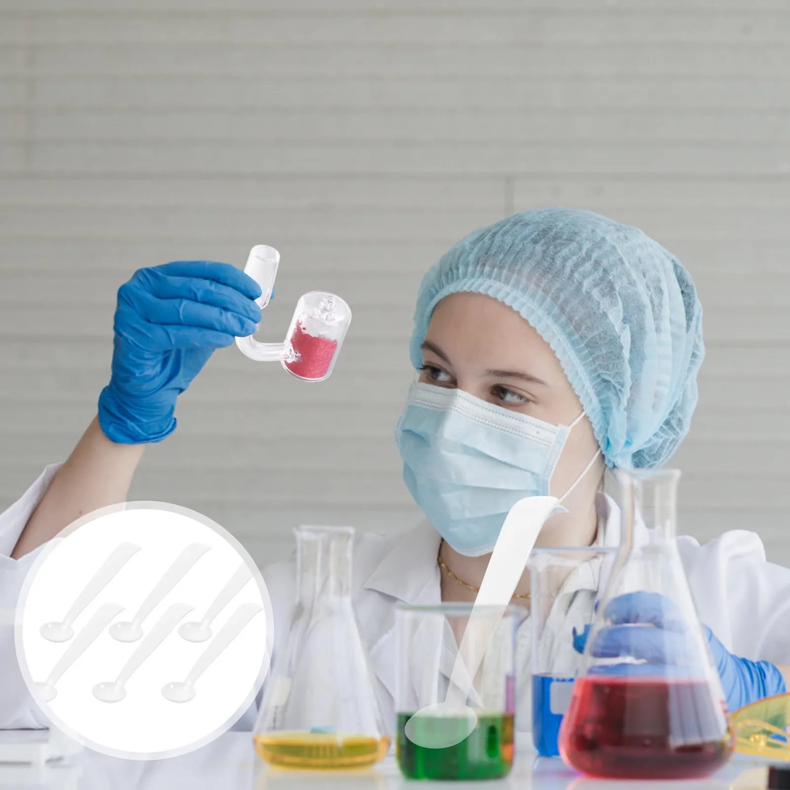 

100pcs Micro Scoop Pp 2G Smidgen Measuring Spoon For Powder Lab Reagent Gel Filler Plastic Tool Kitchen Bar Supply