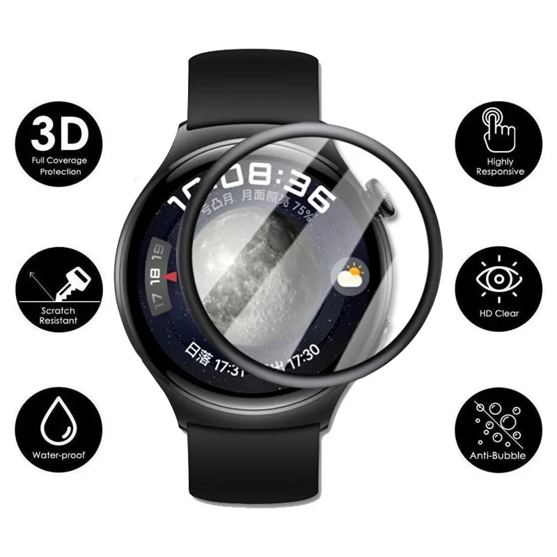 Screen Protector Film for Huawei Watch 4 4Pro Smartwatch Accessories Curved Protective Cover For huawei watch 3 4 pro Not Glass
