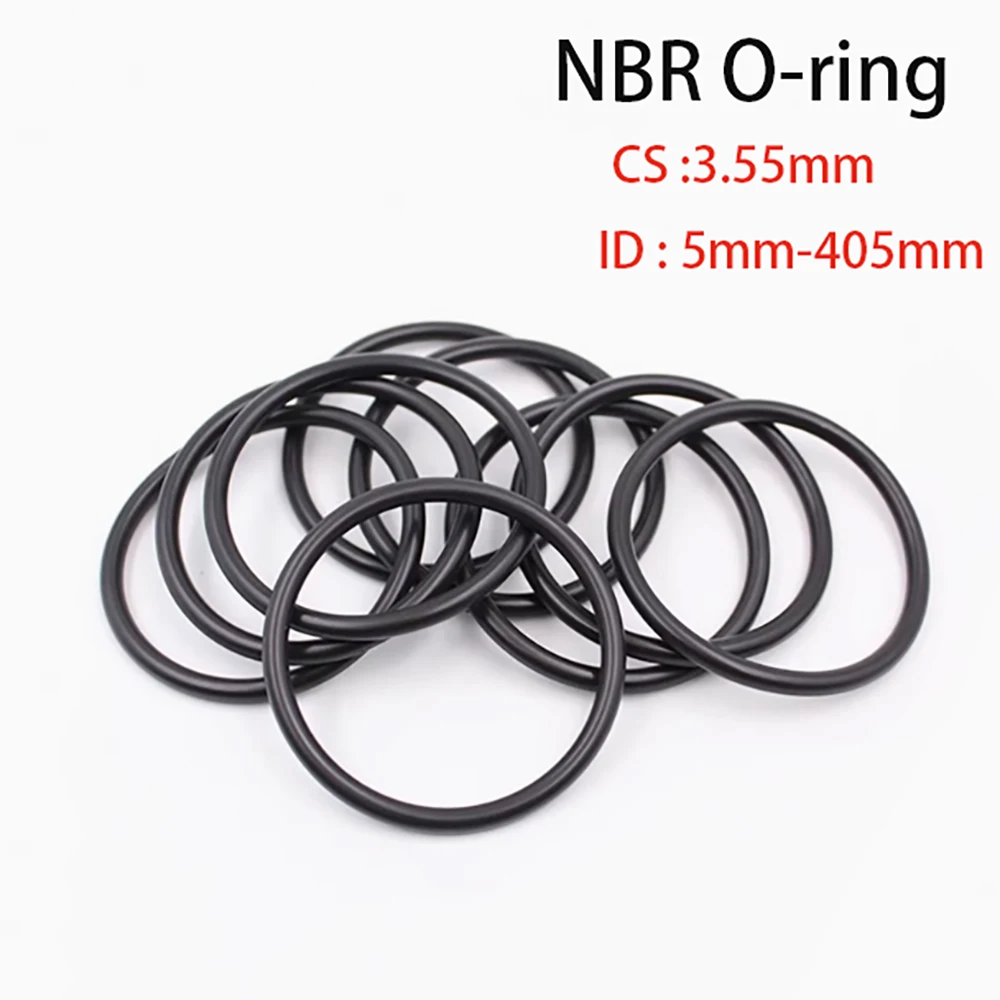 

Black NBR Rubber O-ring Thickness CS 3.55mm Inside Diameter 5/6/7/8/9/10/20/30/40/50/60/70/80-405mm Rubber Oil Resistant Gasket