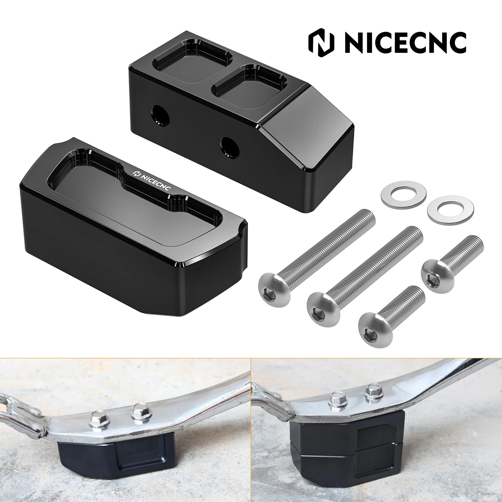 

For 10-2019 Harley 72 Forty Eight XL1200X Iron 883 Side Stand Raise Kickstand Blocks for Harley 72 Seventy Two XL1200V 2012-2017