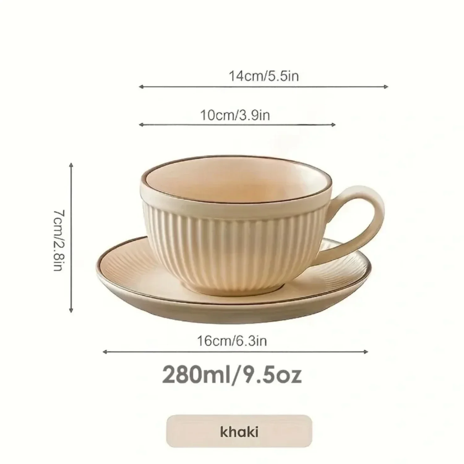 1 セット、コーヒーカップとソーサー、ラテカップ、ユニークなオリーブグリーンとロータスコーヒーカップ - 創造的なコーヒーカップとソーサー。