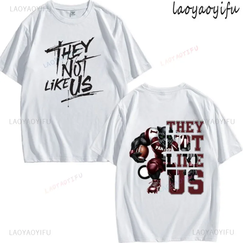 

They Not Like Us Theme Print T-shirt Men's Women's Fashion 100%Cotton Short Sleeve O-Neck Breathable Tee Summer Casual Tops