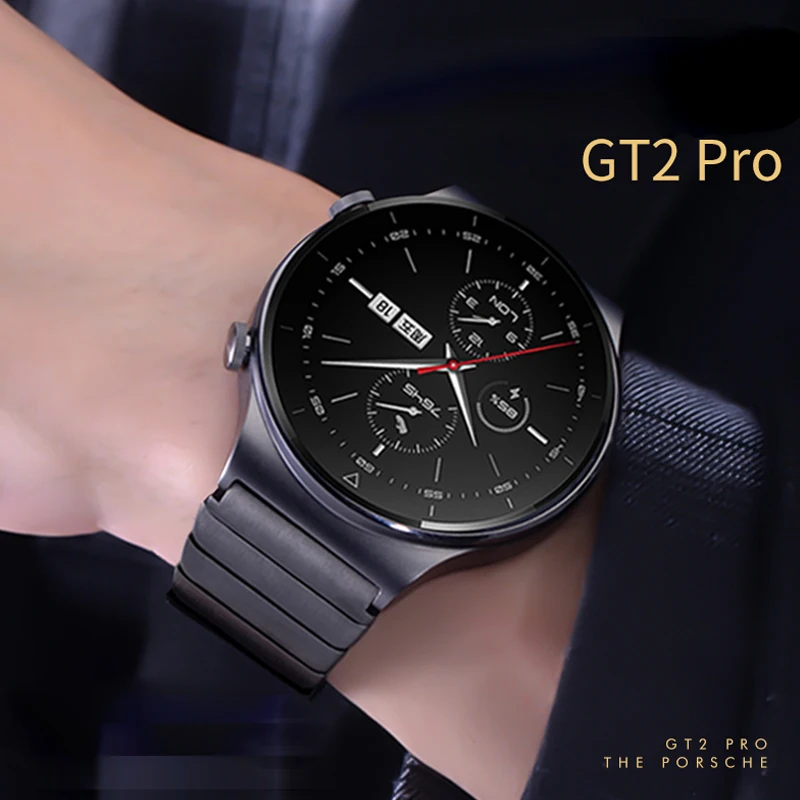 Ремешок Porsche металлический для TicWatch Pro 3, оригинальный браслет с GPS для TicWatch GTX S2 E2 Correa, 22 мм, аксессуары для наручных часов
