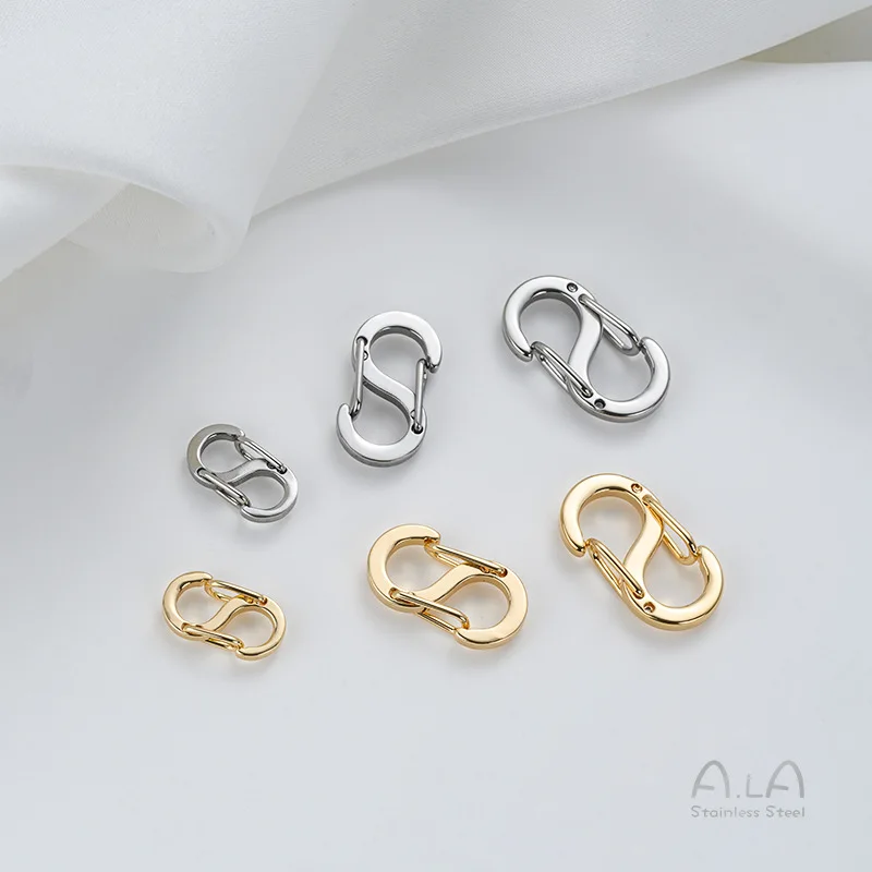 Connecting Buckle Titanium Steel 316 Stainless Steel 8-character S-shaped Spring Double Head DIY Jewelry Connecting Buckle
