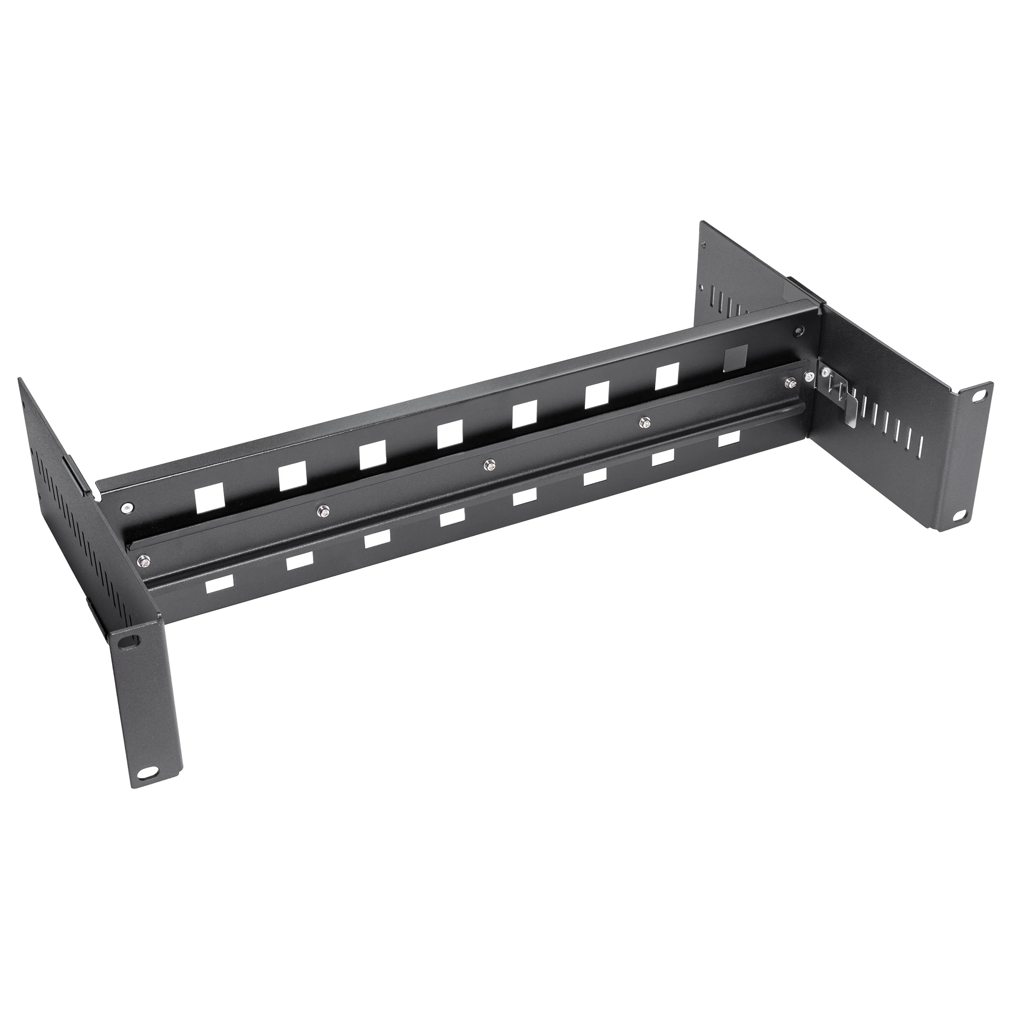 19-inch Rack Mount for DIN-rail 35mm Adjustable High-Strength Aluminum Alloy DIN Rail Bracket for Media Converter Switch