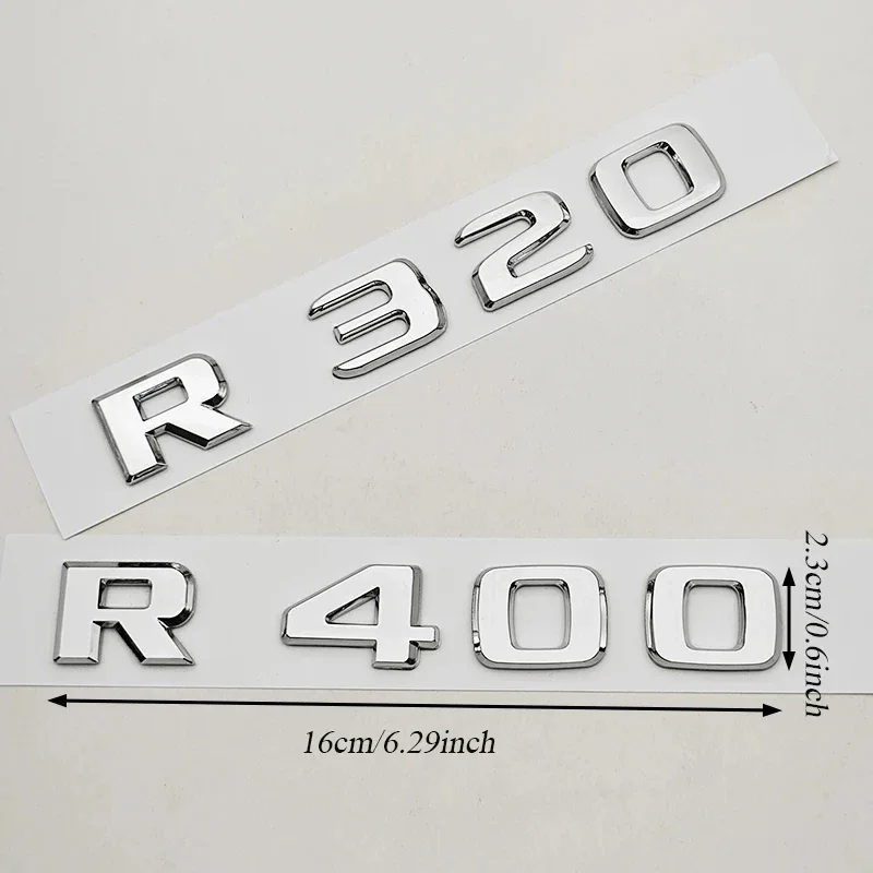 OK NEW 3D ABS Letters Logo R320 R300L Badge Rear Trunk Emblem Decal For Mercedes Benz R Series W251 R320 R300 R350L Accessories