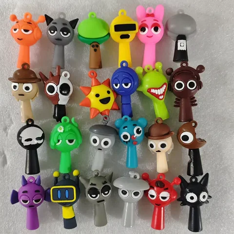 Sprunki 24pcs Set Mini Action Figure Toy Cartoon Movie Character Model Doll Figurines Collectible Birthday Holiday Gift