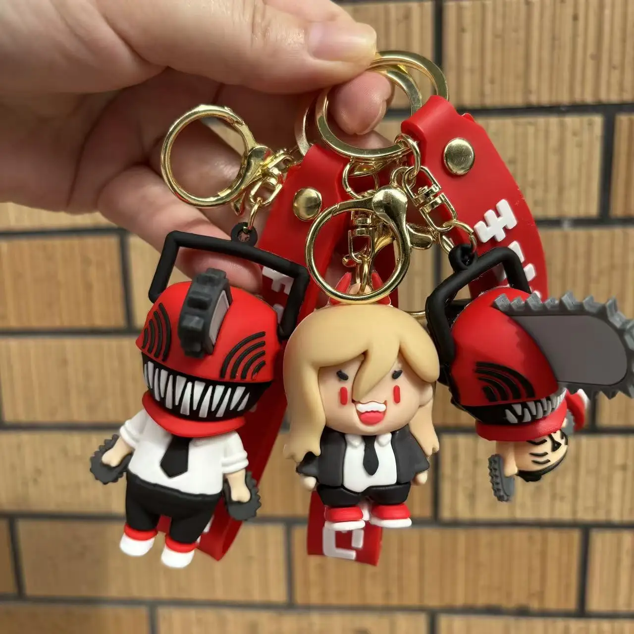 Chainsaw Man Denji Pochita Makima Power Anime Accessories PVC Doll Model Bag Keychain Pendant Cute Kawaii Gift
