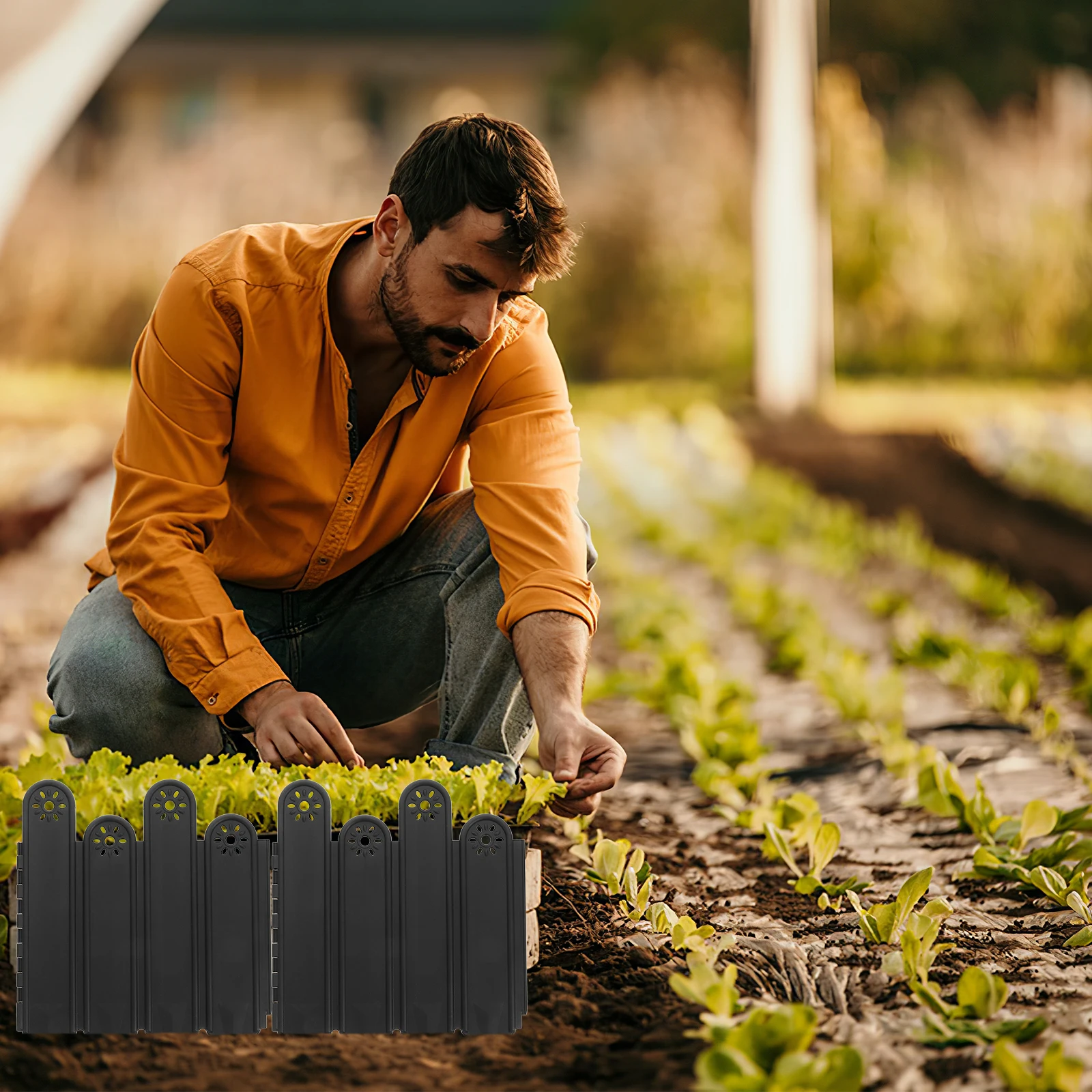 

Garden Fence Plastic White 22-25cm High Weather Resistant Lawn Edging Border Flowerbed Border Garden Landscaping Fence