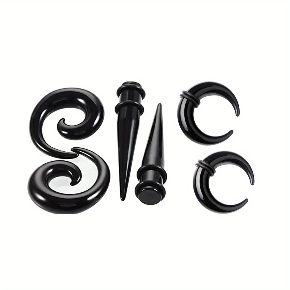 2pcs/6pcs sexi Sztrájktörő akril contours Csiga Szamárfül Design Fül Tömeg tapers plugs Alagút expanders Nyilalló ékszer méret 1.6-10mm