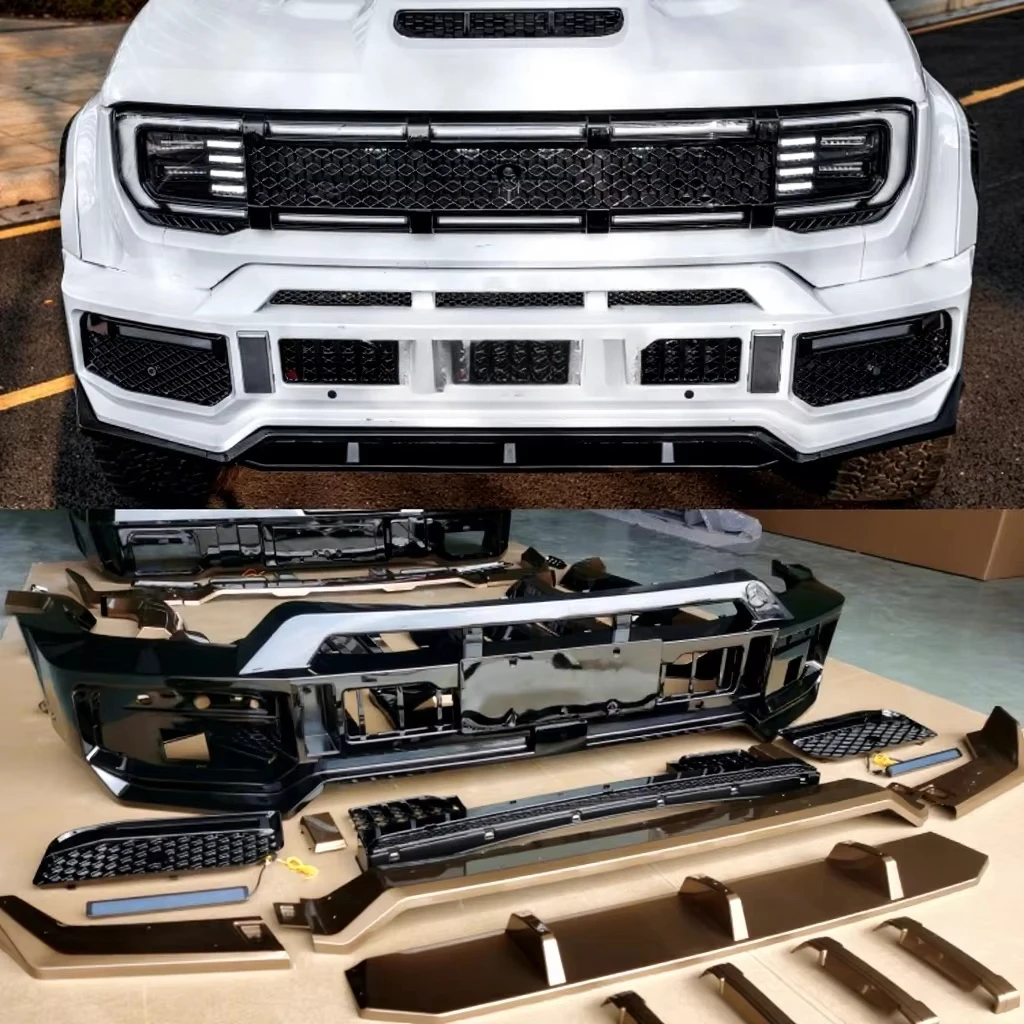 For BAIC BJ40 Body LCK Kit: Front and Rear Bumpers, Grille, Hood, Roof Platform, and Rear Cargo Bag Accessories