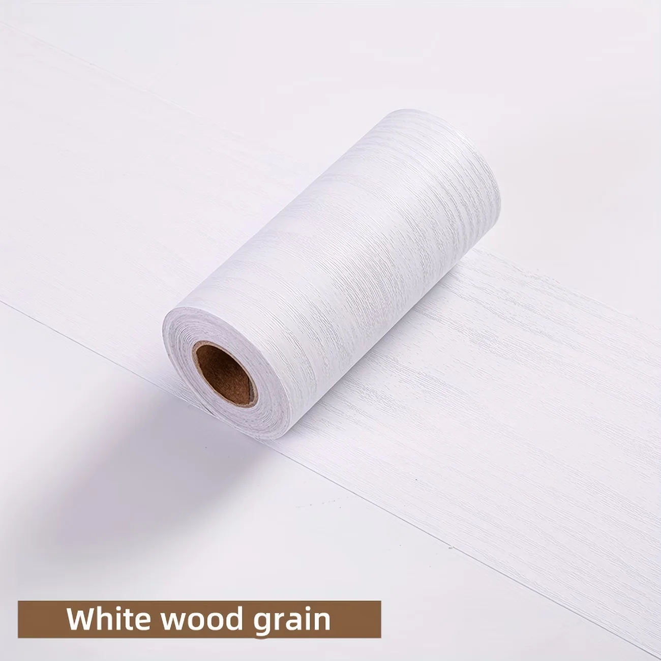 5M Removable Peel-and-Stick Wood Grain PVC Tape, Cream French Wood Texture, Ideal for Door, Window & Mirror Frame