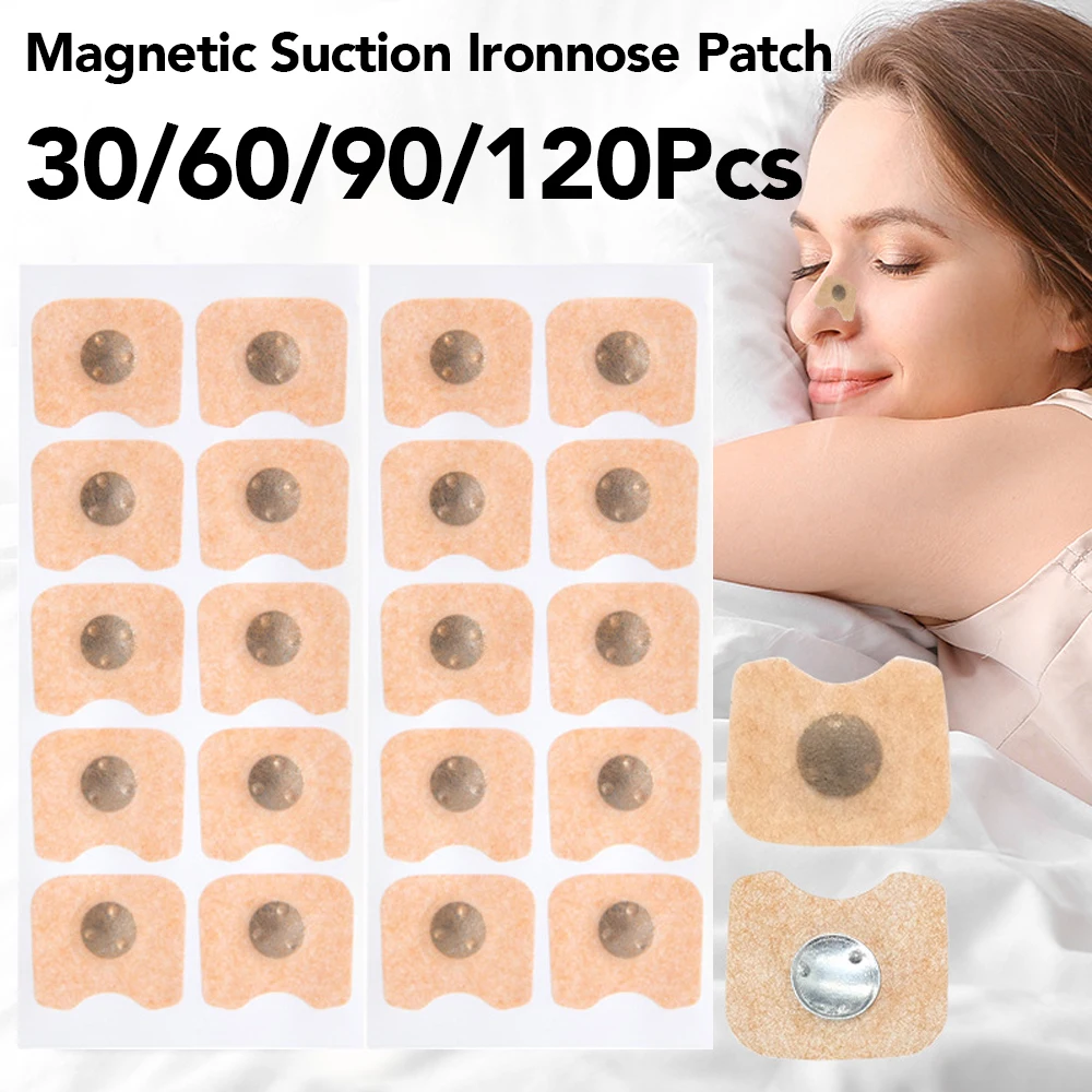 

Magnetic Nasal Breathing Strips 30-150 Pcs - Reusable Iron Patches to Increase Airflow, Improve Sleep & Reduce Snoring