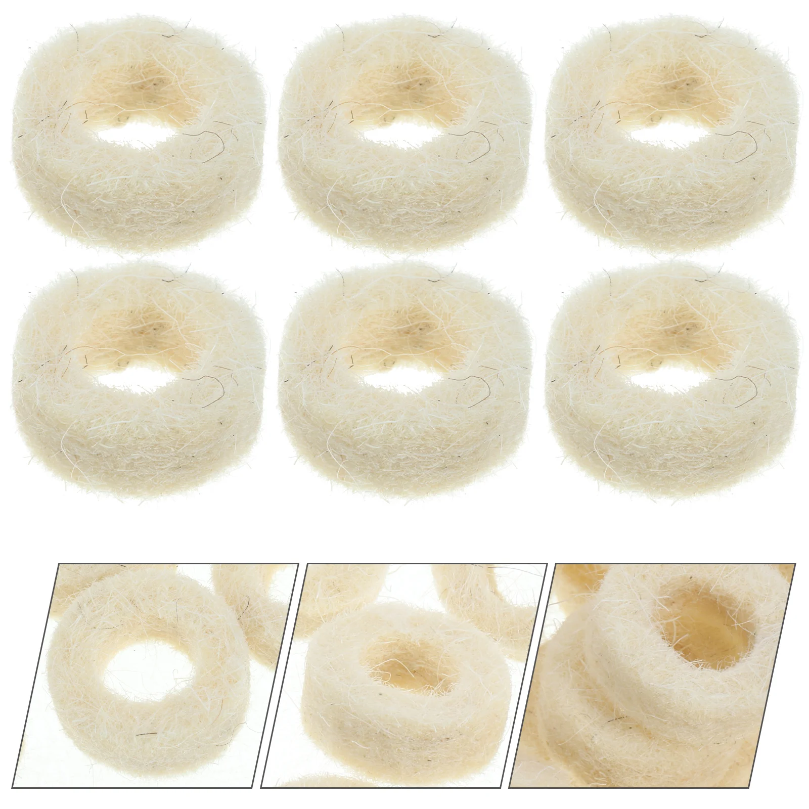 100 Pcs Oil Absorption Industrial High Density Wool Felt Sealing Gasket Mechanical Absorbing Washers Hand Pruner Springs