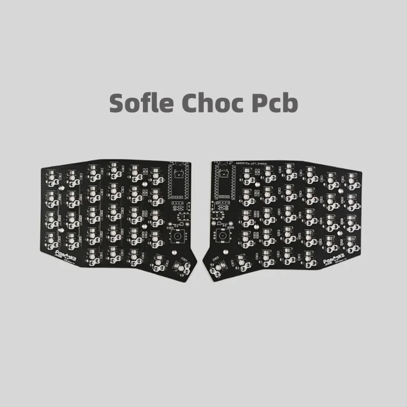 Imagem -02 - Sofle Choc Split Teclado Pcb Kit Layout de 52 Teclas Personalizado Baixo Perfil Esd com Fio ou Kit de Acessórios de Teclado Mecânico sem Fio