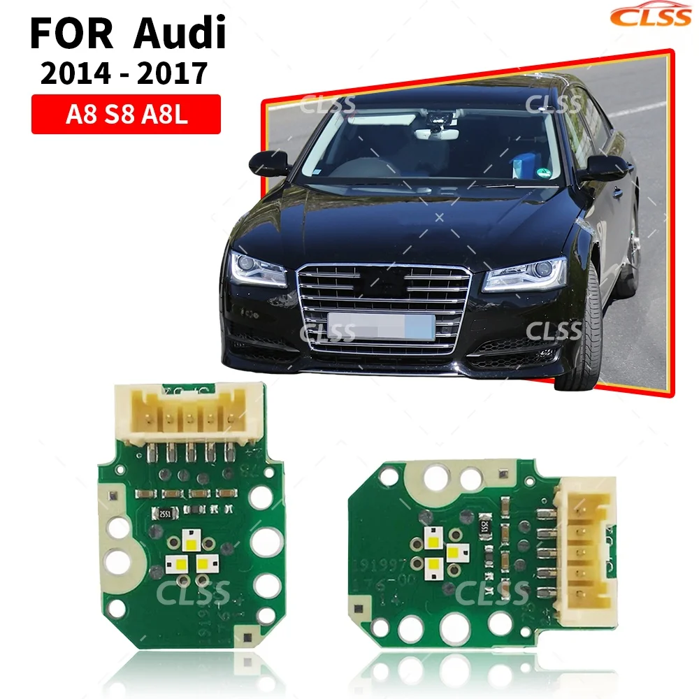 

White DRL LED Boards Angel Eyes For Audi A8 S8 A8L 2014-2017 Headlight Daytime Running Light Chips Module 4H0941475 4H0941476