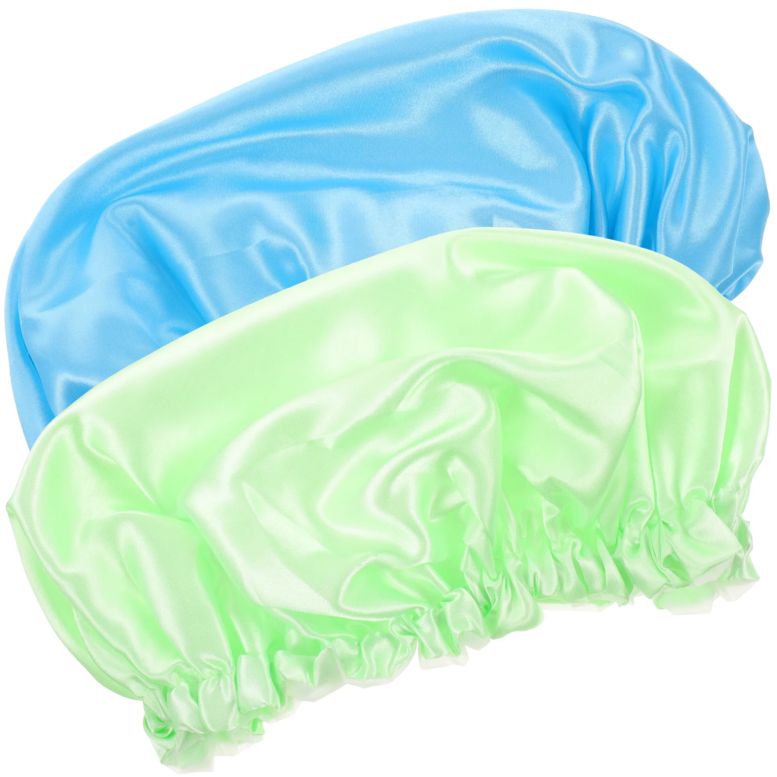 

2 Pcs Shower Cap Night Hair Bonnet Women Caps Sleep for Sleeping Satin Curly Silk