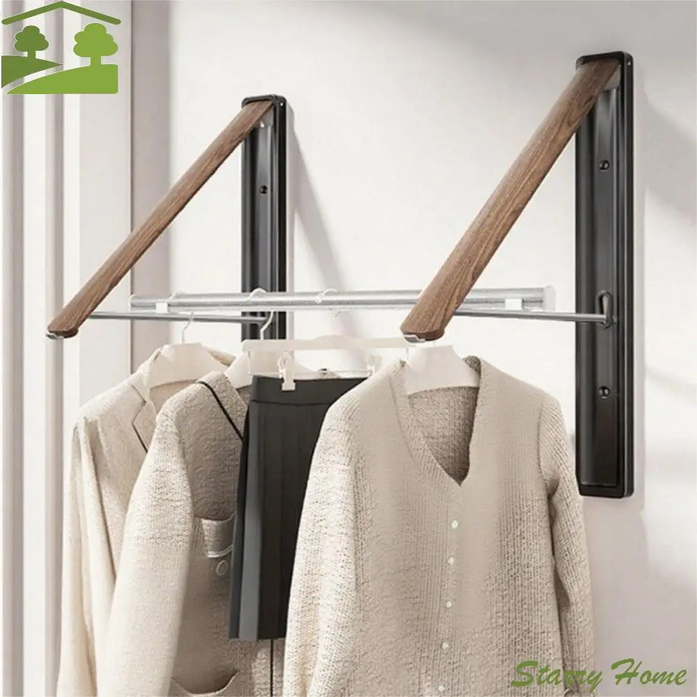 

Aluminum Material Foldable Clothes Drying Rack Multi-Functional Space Saving Design Invisible Laundry Hanger