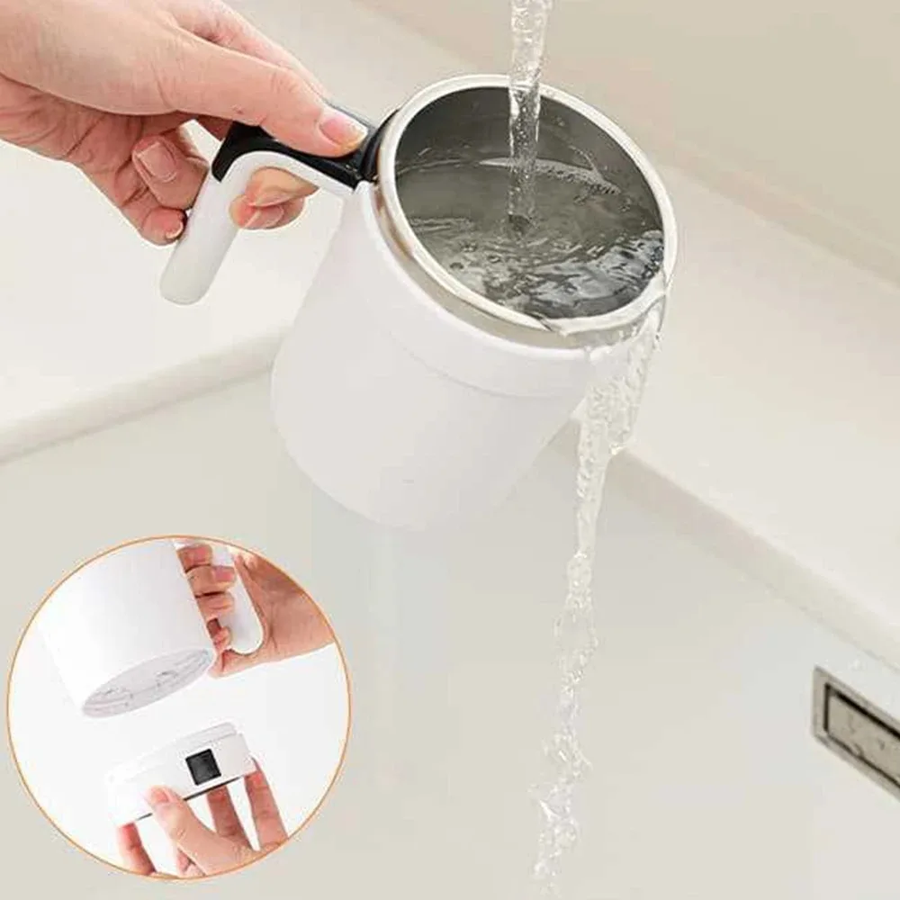 Automatic Stirring Cup Rechargeable Magnetic Mixer Electric Stirring Mugs Stainless Steel Coffee Mug Rotating Magnetic Tumbler - view 4