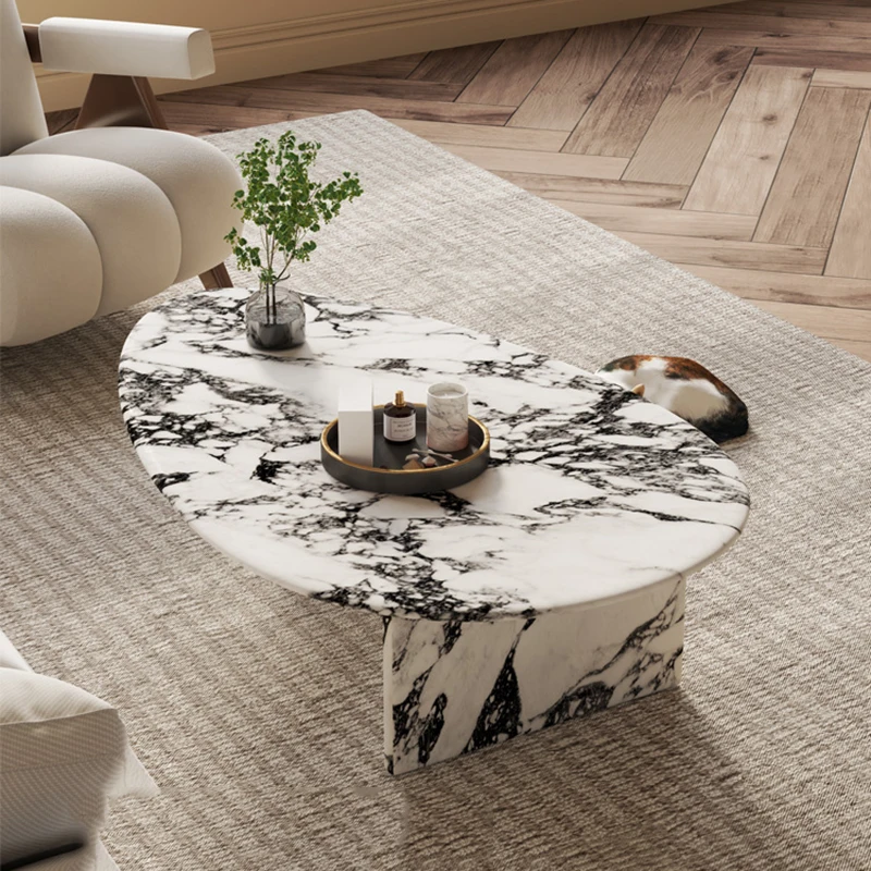 Clear Modern Coffee Table Marble Cute Unique Low Living Room Side Table Nordic White Minimalist Mesa Auxiliar Home Furniture