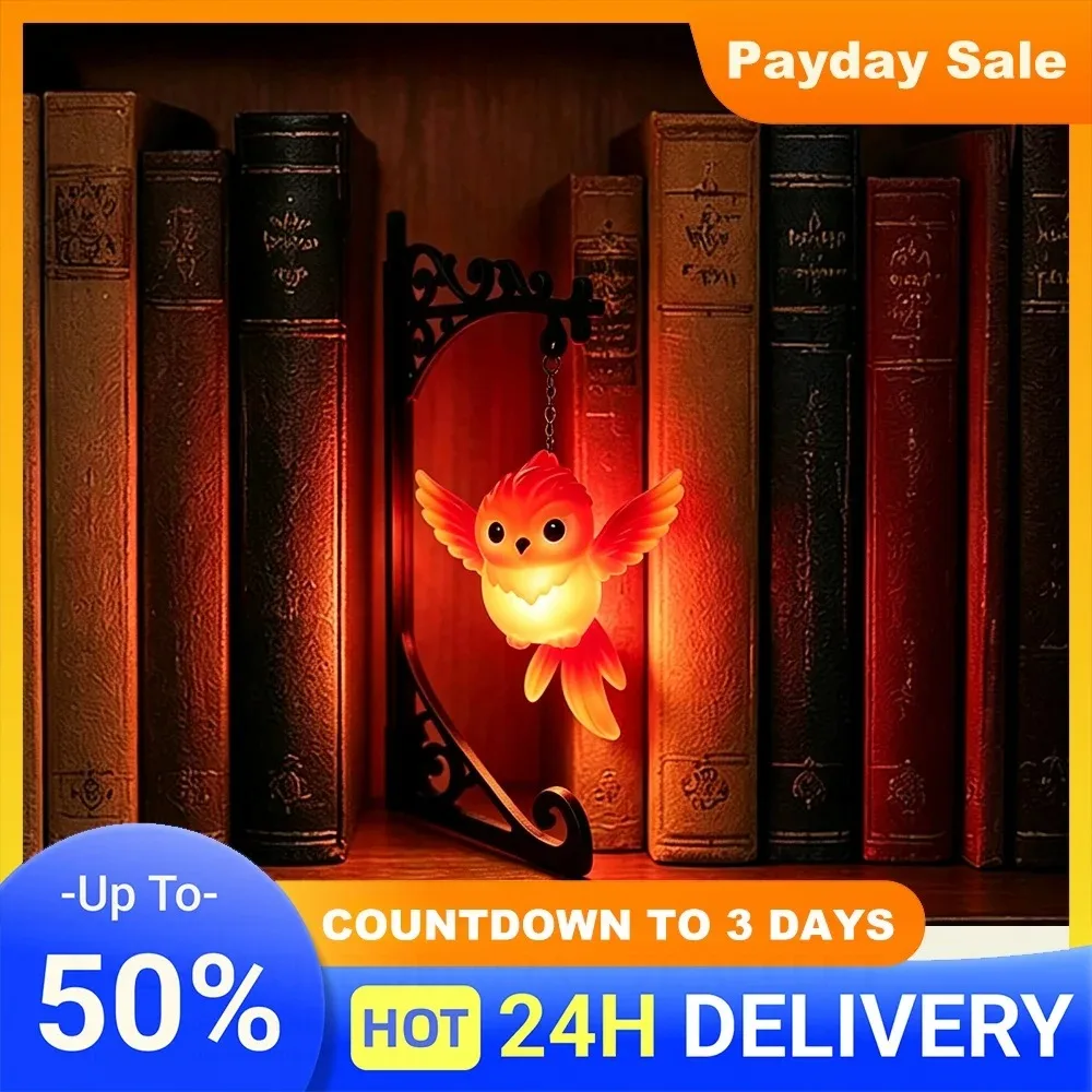 Iron Metal Bookend Lamp Glowing Owl Shelf Organizer Vintage Decor Figurine for Home Library Reading Room Office Bookshelf Gift
