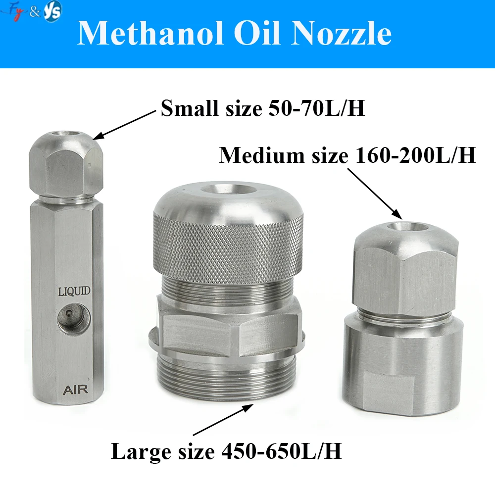 

Premium Quality Large Medium Small Flow Air Atomizing Nozzle Heavy Oil Burner Nozzle Alcohol Based Fuel Nozzle