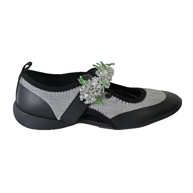 

2026 Sport Mary Janes Shoes Round Toe Shallow Hook & Loop Women's Pumps Anti-slip Low Heeled Wedges Phoentin FT4318