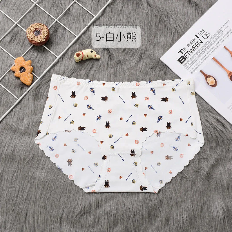 Y2k Women\'s Fashion Ice Silk Hello Kitty Cartoon Printed Panties Cotton Crotch Antibacterial Panties Cute Hight Quality Breifs