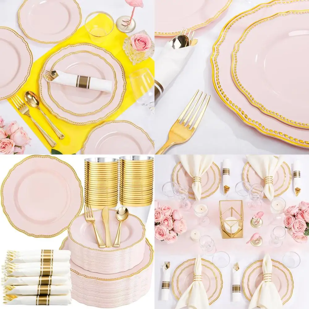 Set Of 350 Pink & G…