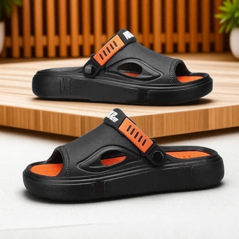 

Ultra-Light Men's Sandals Anti-Slip Thiened Slippers Sports Driving Dual-Wear Couple Beach oes Casual Flat Heel PVC
