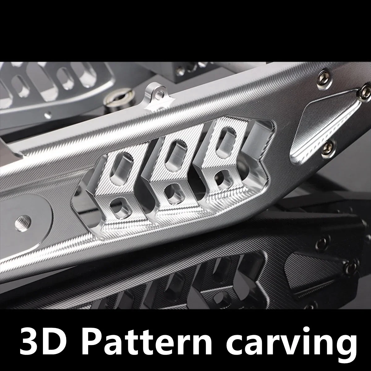 CNC Aluminum Alloy Adjustable Rear Swing Arm, Fishbone Suspension Extend Flat Fork for E-Scooter Motorcycle Niu N1s+