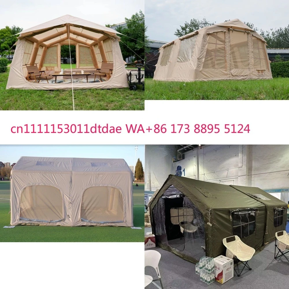 Inflatable Camping Tent for Outdoor Adventure Rainproof Automatic Overnight Tent for 15 SQM Space Factory Wholesale for
