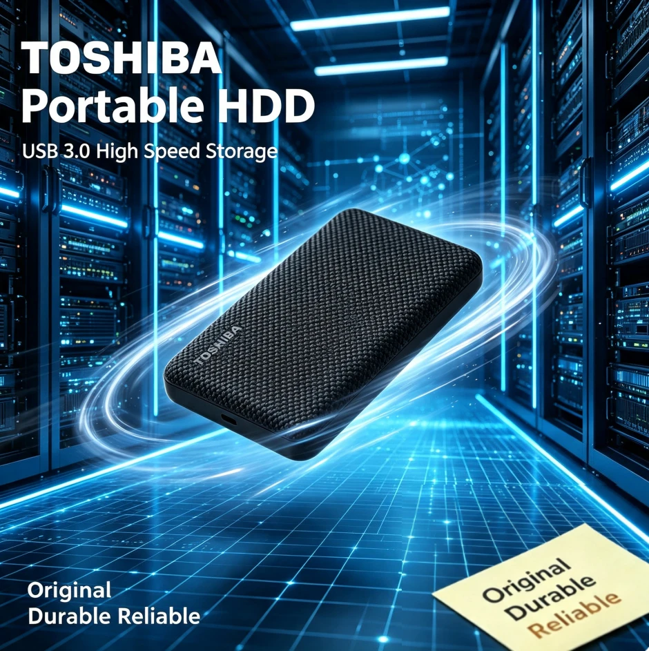 For New Toshiba V10 Black Portable External Hard Drive USB3.0 Mobile HDD Storage Disk for Laptop Desktop PC File Data Backup