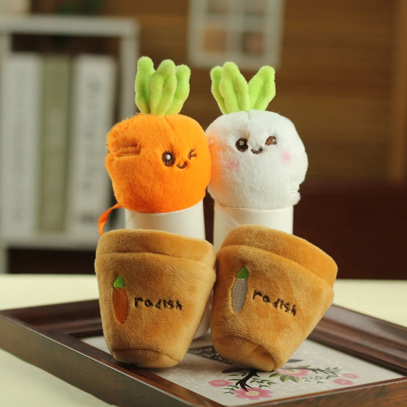 1 個かわいい大根ウサギぬいぐるみペンダントウサギ人形キーホルダーペンダントバッグペンダント子供のギフト