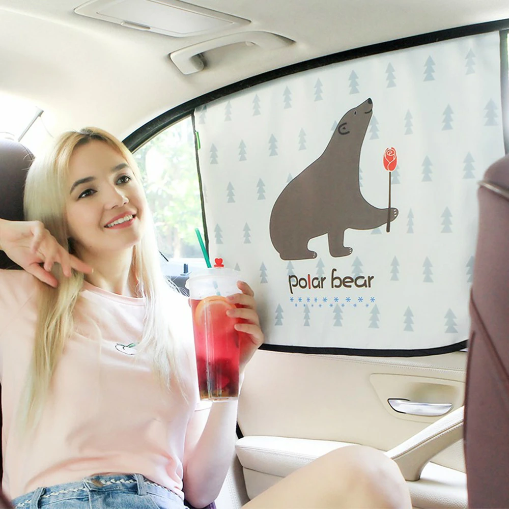 Magnetic Curtain in The Car Window Sunshade Cover Cartoon Universal Side Window Sunshade UV Protection