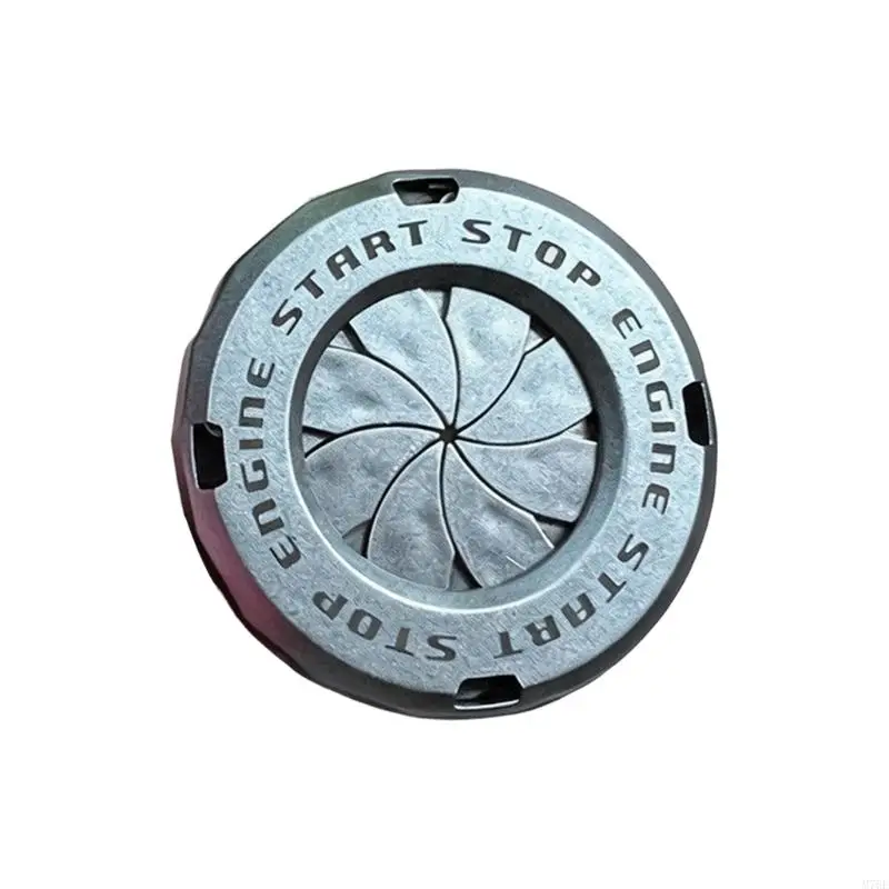 M76E Vehicle Interior Start Button Accent, Round 1.97 Inch ABS Cover