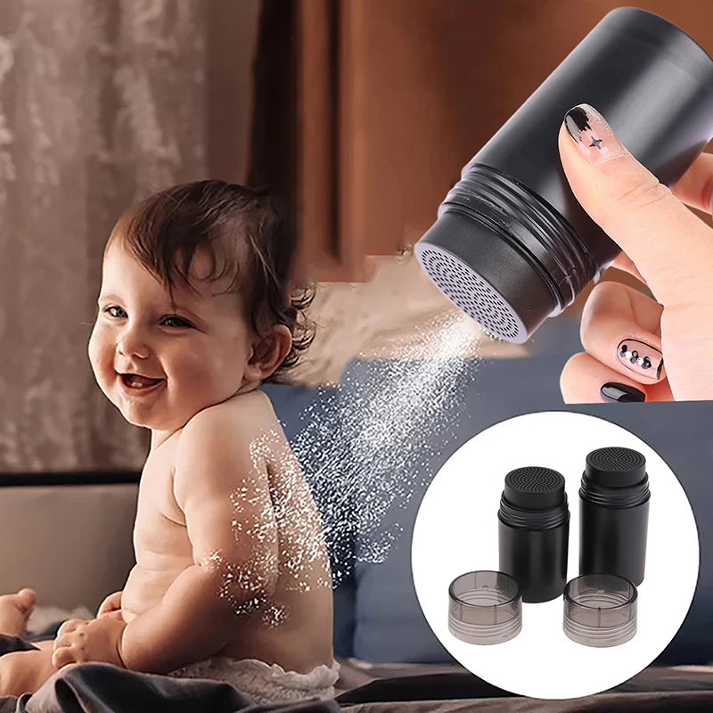 1Pc 40 50 100ml Empty Plastic Powder Bottle Refillable Talcum And Cosmetic Powder Dispenser Container