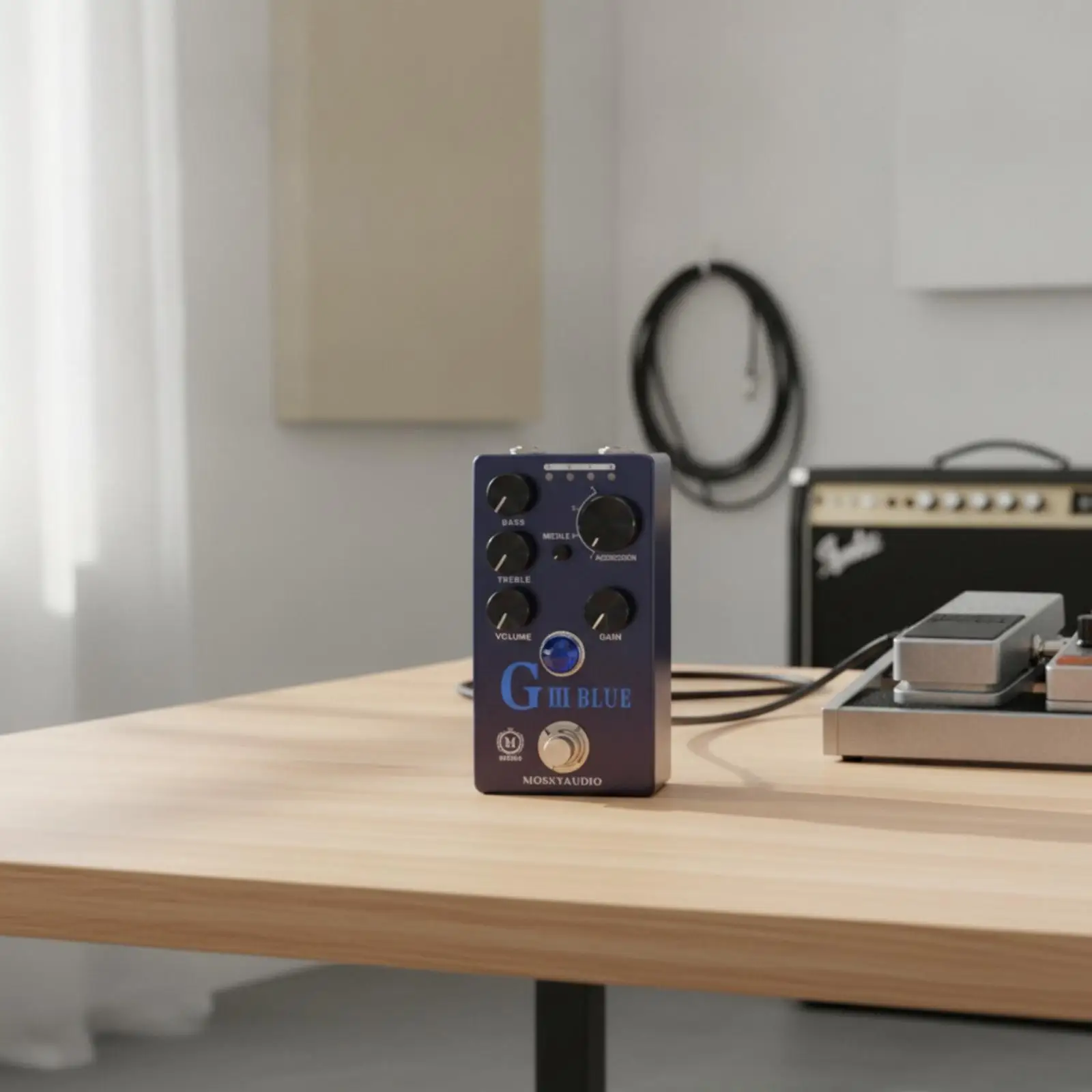 Guitar Effects Pedal Compact Overdrive Pedal Metal Stompbox for Guitarists, Pedalboard, Live Stage, Audio Production Studio