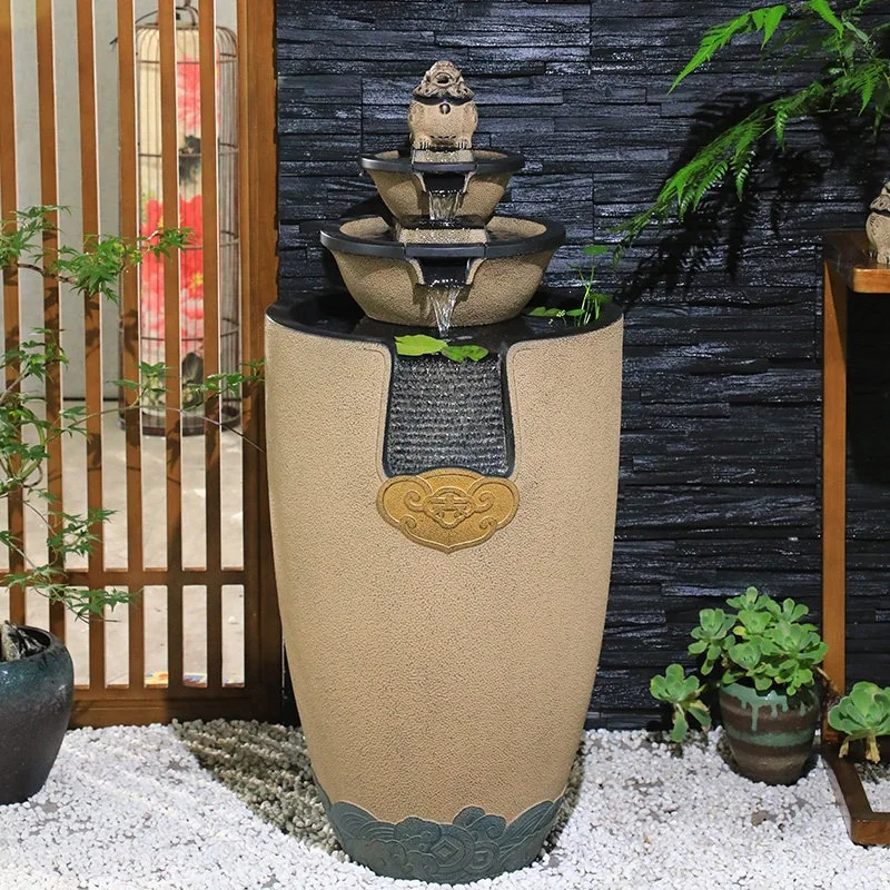 New Chinese-style flowing water ornament, circulating water fountain next to the TV cabinet in the indoor living room