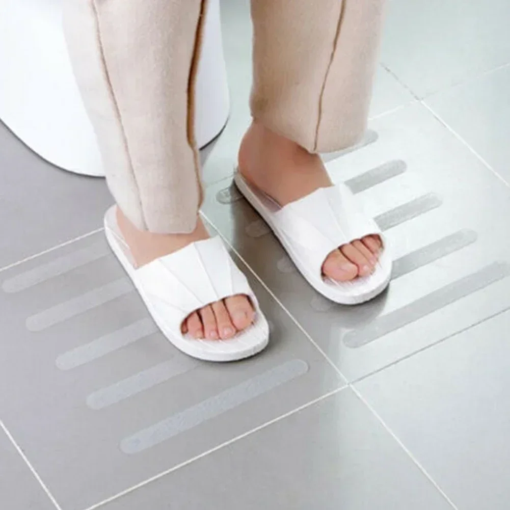 12pcs Anti-slip Strips PEVA Non Slip Bath Mat Grip Stickers Anti Slip Shower Strips Pad Floor Safety Tape Bath Mats