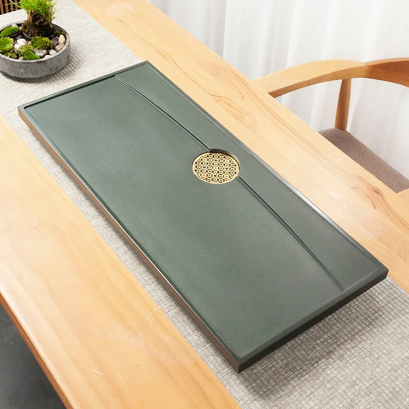 Turquoise household small dry foam tray drainage tea tray